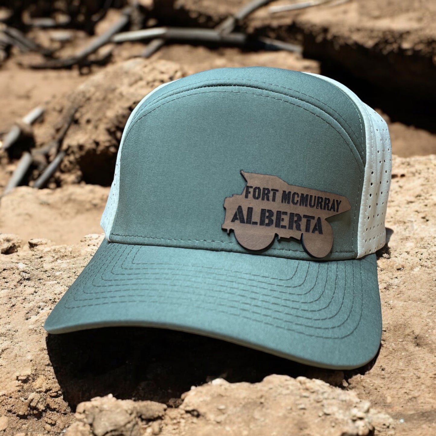 Leather Patch Hats - HCD 7 PANEL WATERPROOF