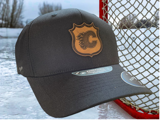 Calgary Hockey Leather Patch Hat