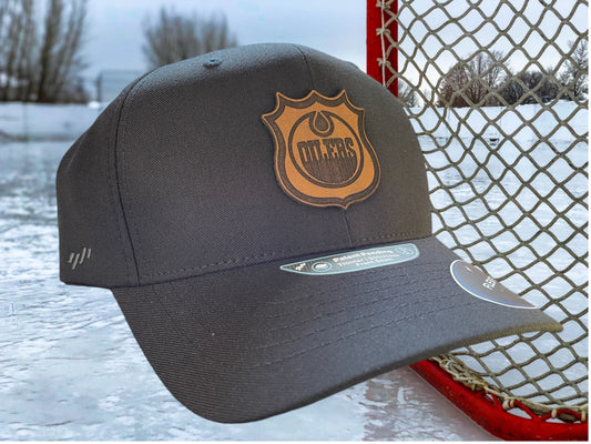 Edmonton Hockey Leather Patch Hat