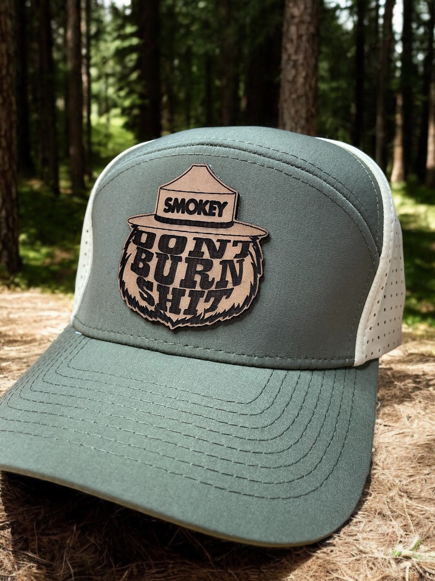 Leather Patch Hats - HCD 7 PANEL WATERPROOF